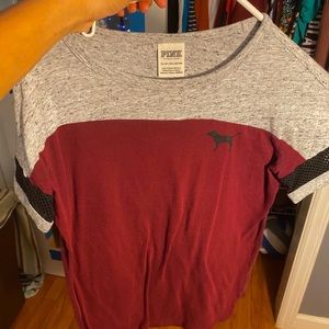 vs pink burgundy classic tee